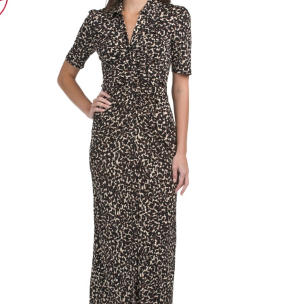 NWT DIANE VON FURSTENBERG Leopard Zoey Dress Size US XL